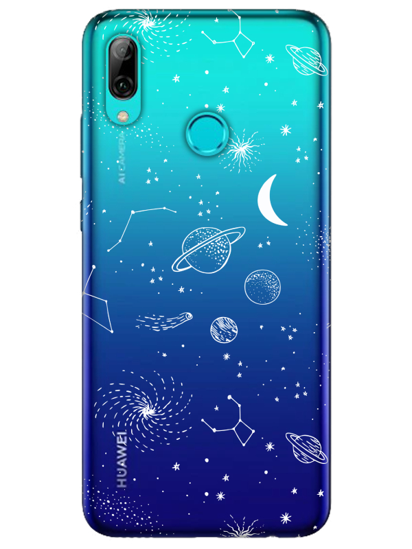 Huawei%20P%20Smart%202019%20Gezegenler%20Şeffaf%20Telefon%20Kılıfı