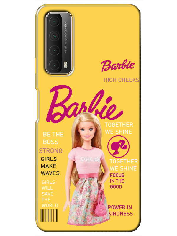 Huawei%20P%20Smart%202021%20Barbie%20Sarı%20Telefon%20Kılıfı