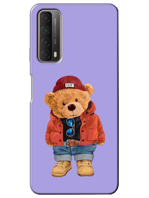 Huawei%20P%20Smart%202021%20Teddy%20Bear%20Lila%20Telefon%20Kılıfı