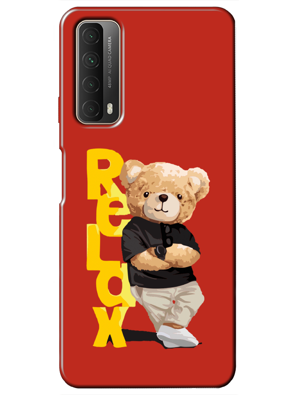 Huawei%20P%20Smart%202021%20Teddy%20Bear%20Relax%20Kırmızı%20Telefon%20Kılıfı