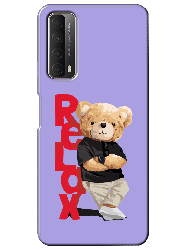 Huawei%20P%20Smart%202021%20Teddy%20Bear%20Relax%20Lila%20Telefon%20Kılıfı