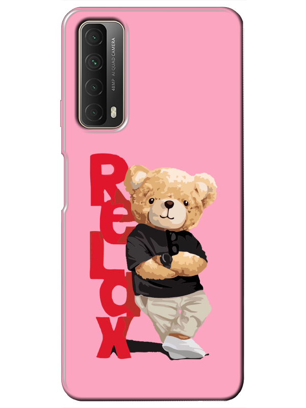 Huawei%20P%20Smart%202021%20Teddy%20Bear%20Relax%20Pembe%20Telefon%20Kılıfı