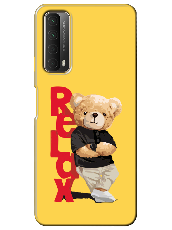 Huawei%20P%20Smart%202021%20Teddy%20Bear%20Relax%20Sarı%20Telefon%20Kılıfı