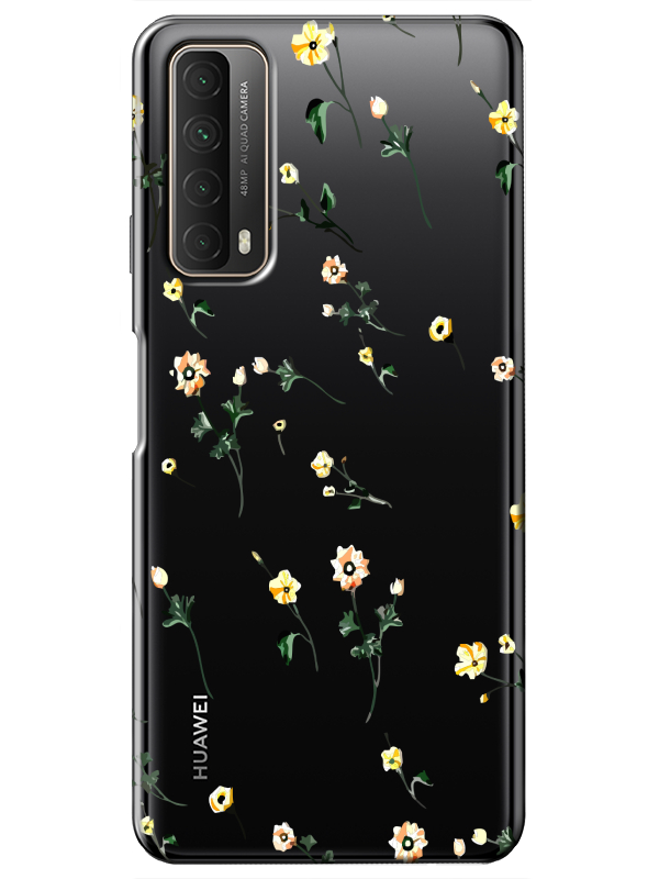 Huawei%20P%20Smart%202021%20Çiçekli%20Şeffaf%20Telefon%20Kılıfı