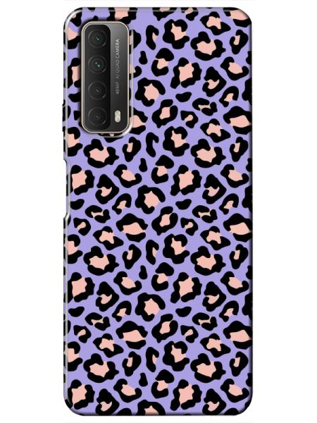 Huawei%20P%20Smart%202021%20Leopar%20Desenli%20Lila%20Telefon%20Kılıfı