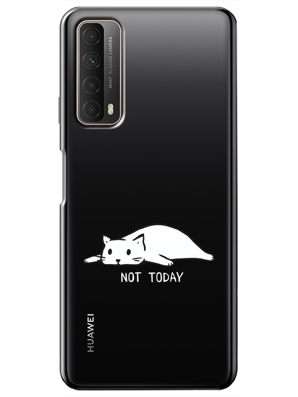 Huawei%20P%20Smart%202021%20Not%20Today%20Kedi%20Şeffaf%20Telefon%20Kılıfı