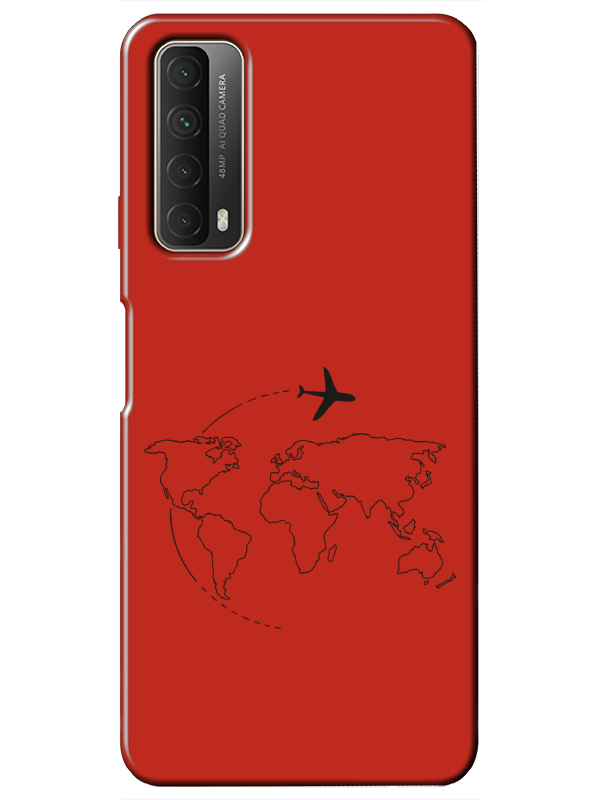 Huawei%20P%20Smart%202021Face%20Art%20Kırmızı%20Telefon%20Kılıfı