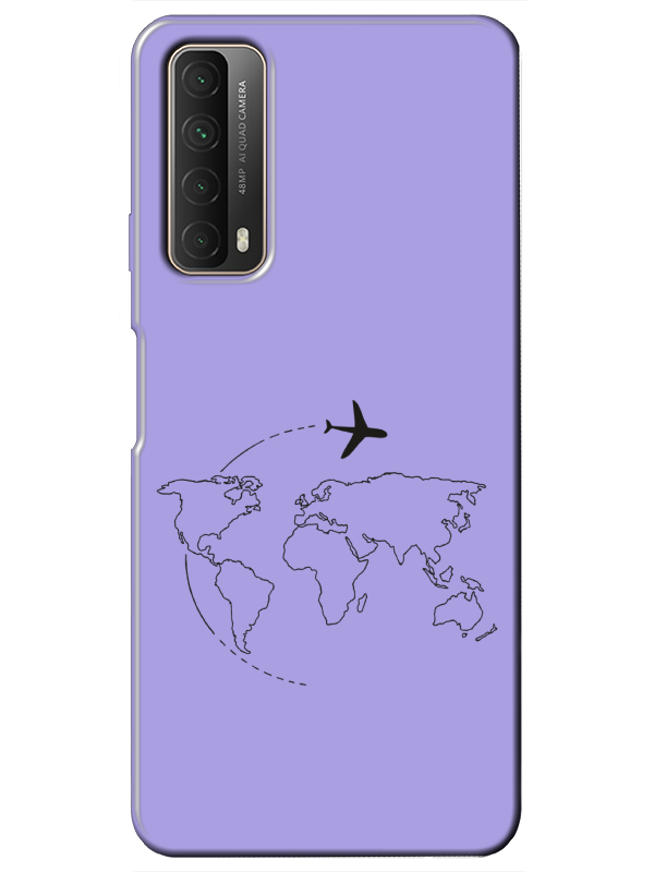 Huawei%20P%20Smart%202021Face%20Art%20Lila%20Telefon%20Kılıfı