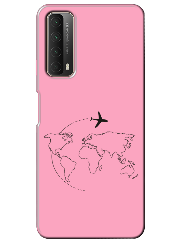 Huawei%20P%20Smart%202021Face%20Art%20Pembe%20Telefon%20Kılıfı