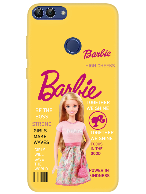 Huawei%20P%20Smart%20Barbie%20Sarı%20Telefon%20Kılıfı