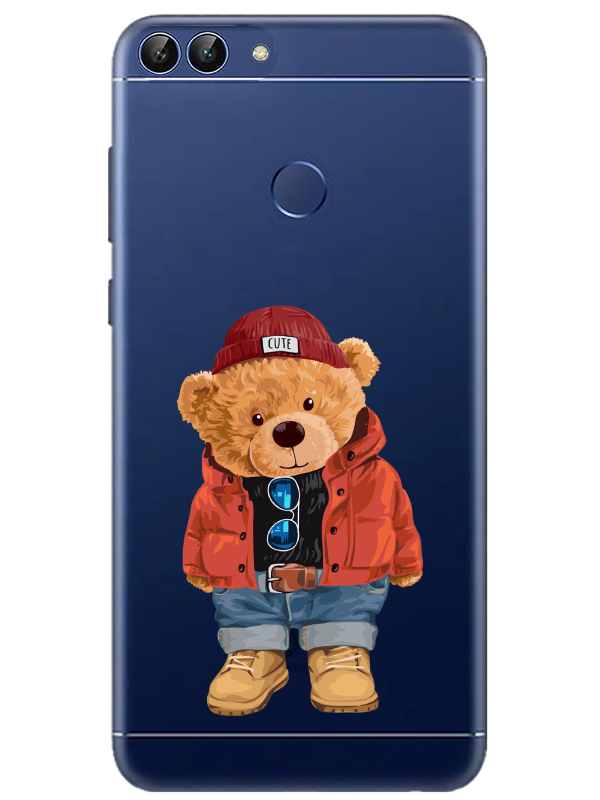 Huawei%20P%20Smart%20Teddy%20Bear%20Şeffaf%20Telefon%20Kılıfı