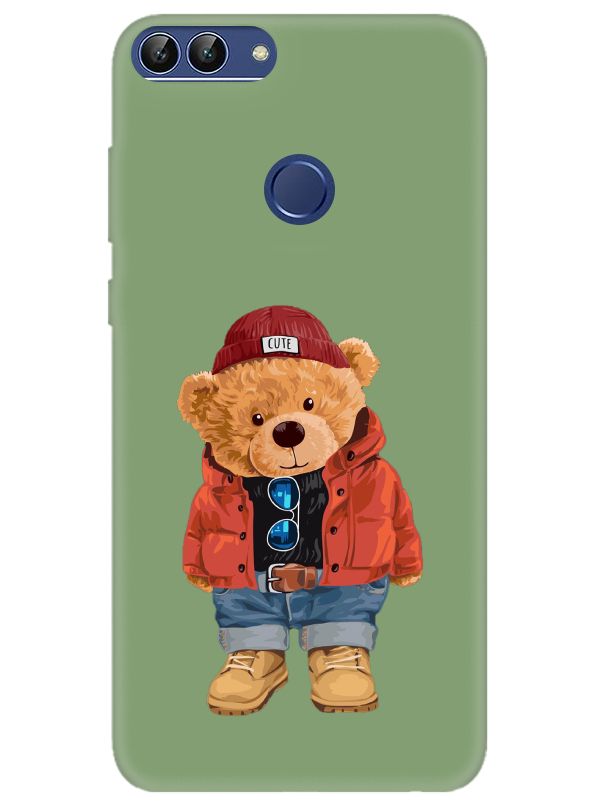 Huawei%20P%20Smart%20Teddy%20Bear%20Yeşil%20Telefon%20Kılıfı