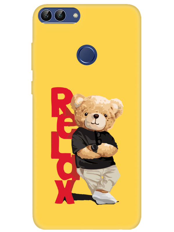 Huawei%20P%20Smart%20Teddy%20Bear%20Relax%20Sarı%20Telefon%20Kılıfı