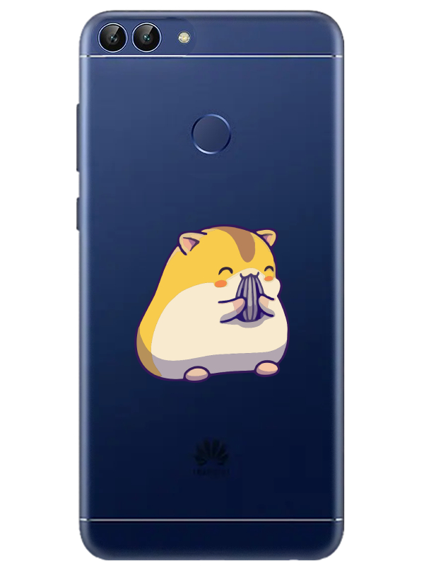 Huawei%20P%20Smart%20Sevimli%20Hamster%20Şeffaf%20Telefon%20Kılıfı