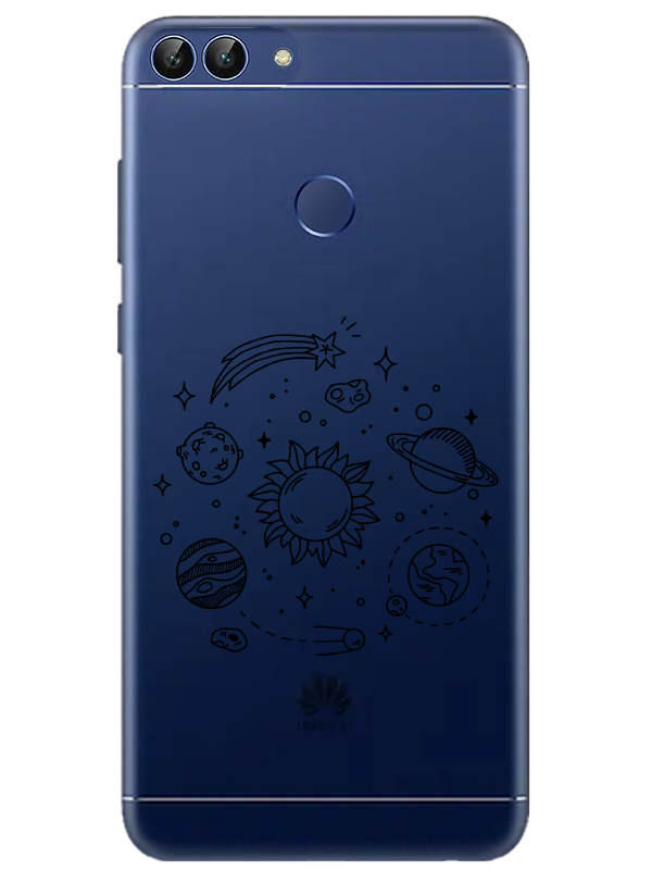 Huawei%20P%20Smart%20Gezegen%20Şeffaf%20Telefon%20Kılıfı