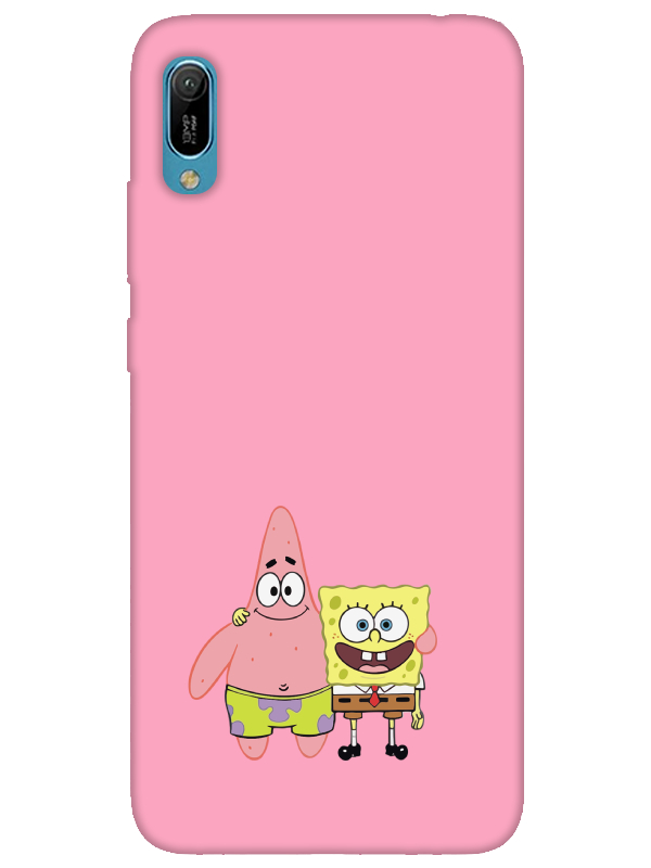 Huawei%20Y6%202019%20Sünger%20Bob%20Ve%20Patrickstar%20Pembe%20Telefon%20Kılıfı