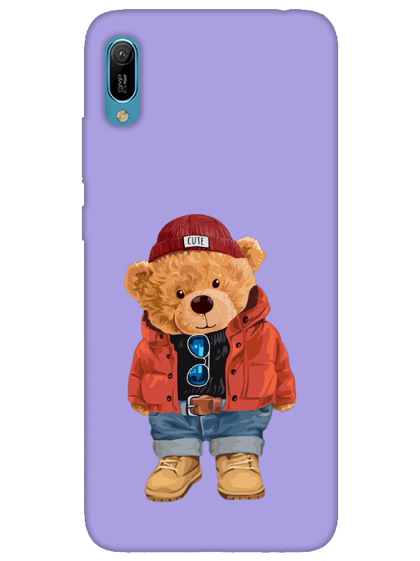 Huawei%20Y6%202019%20Teddy%20Bear%20Lila%20Telefon%20Kılıfı