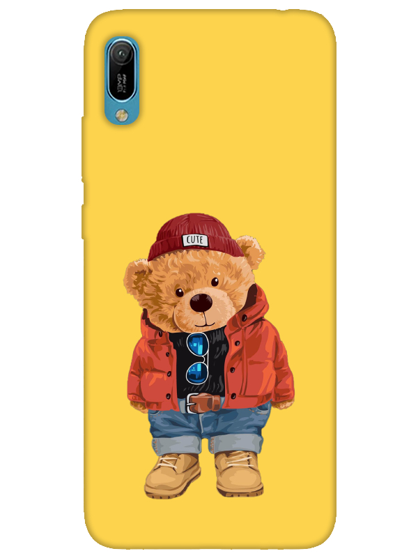 Huawei%20Y6%202019%20Teddy%20Bear%20Sarı%20Telefon%20Kılıfı