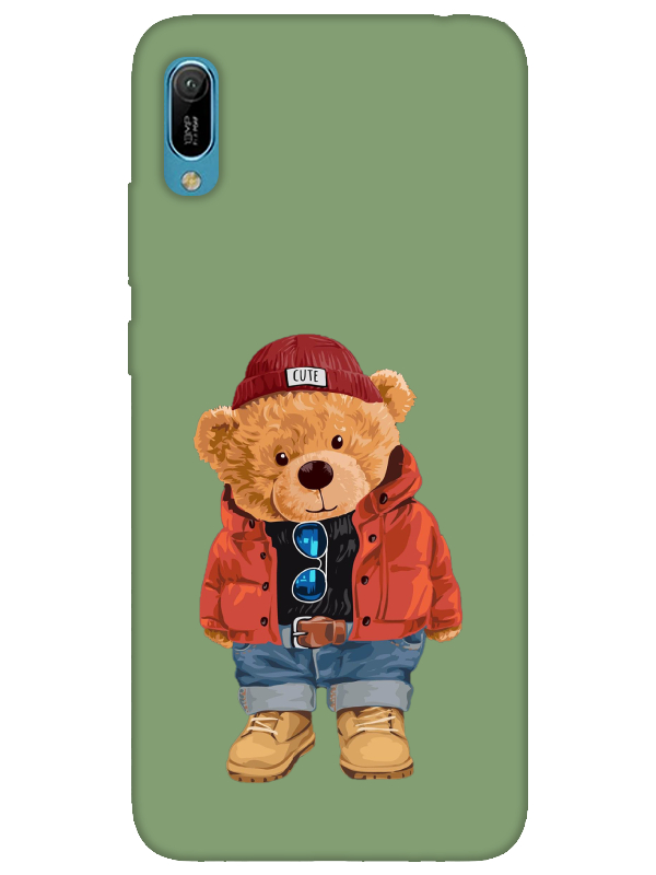 Huawei%20Y6%202019%20Teddy%20Bear%20Yeşil%20Telefon%20Kılıfı