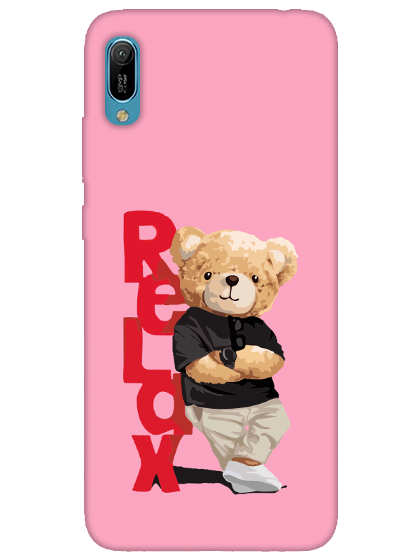 Huawei%20Y6%202019%20Teddy%20Bear%20Relax%20Pembe%20Telefon%20Kılıfı