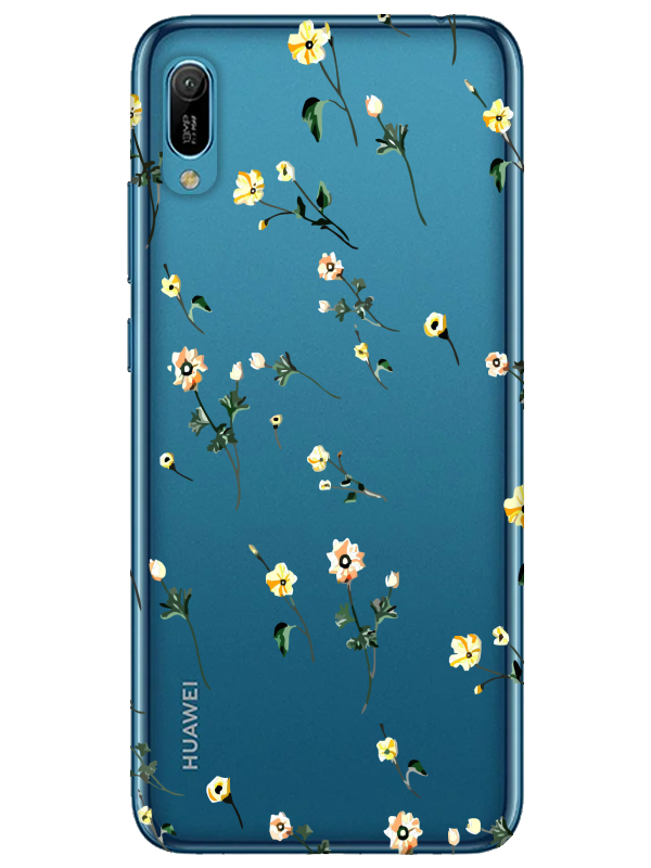 Huawei%20Y6%202019%20Çiçekli%20Şeffaf%20Telefon%20Kılıfı