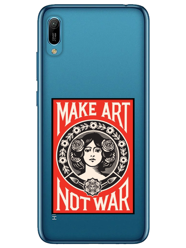 Huawei%20Y6%202019%20Make%20Art%20Not%20War%20Şeffaf%20Telefon%20Kılıfı