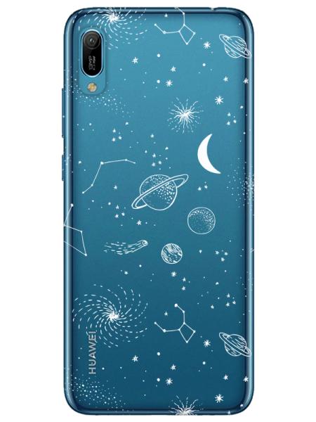 Huawei%20Y6%202019%20Gezegenler%20Şeffaf%20Telefon%20Kılıfı