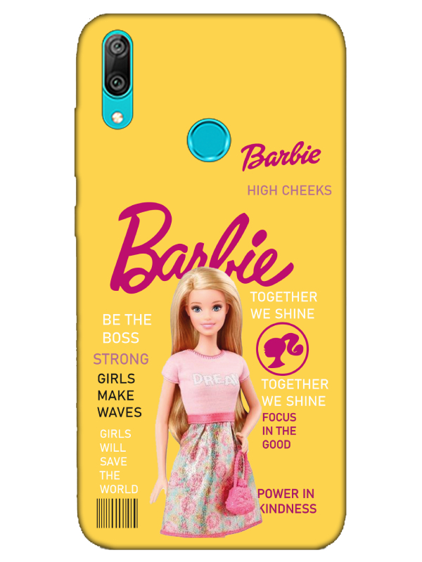 Huawei%20Y7%202019%20Barbie%20Sarı%20Telefon%20Kılıfı