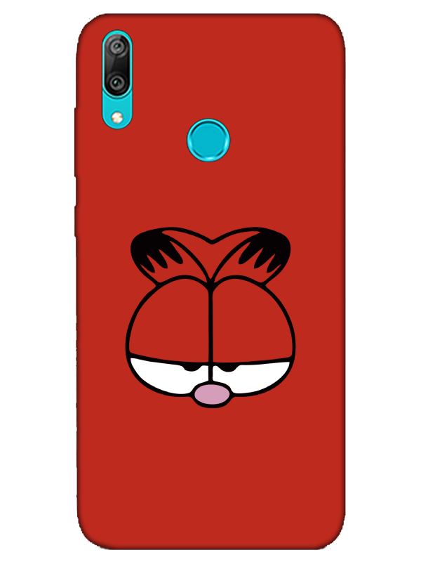 Huawei%20Y7%202019%20Garfield%20Kırmızı%20Telefon%20Kılıfı