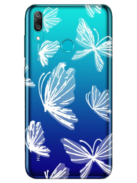 Huawei%20Y7%202019%20Kelebek%20Şeffaf%20Telefon%20Kılıfı