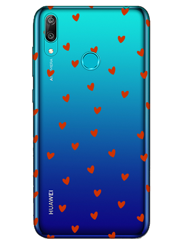 Huawei%20Y7%202019%20Minik%20Kalpler%20Şeffaf%20Telefon%20Kılıfı