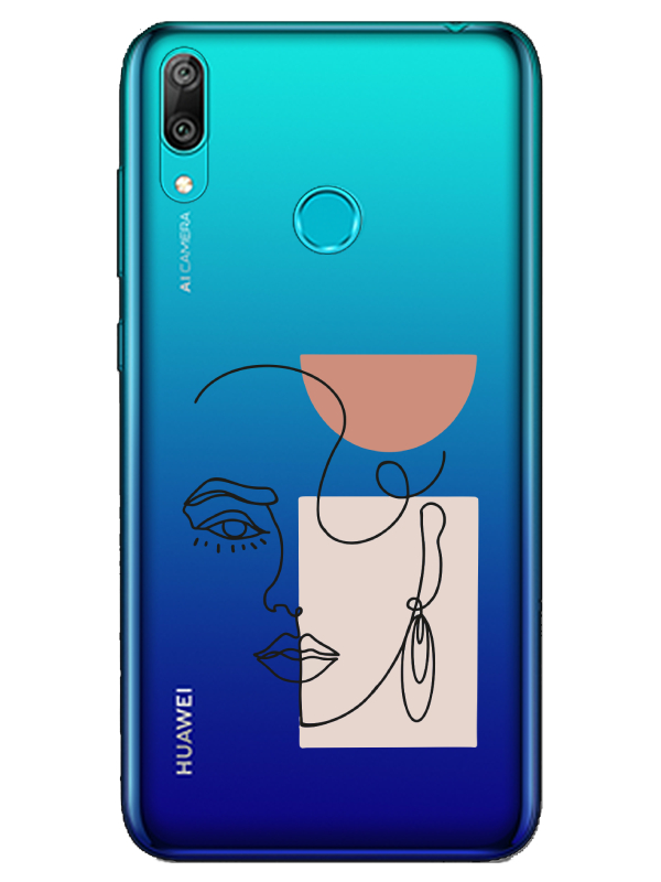 Huawei%20Y7%202019%20Women%20Art%20Şeffaf%20Telefon%20Kılıfı