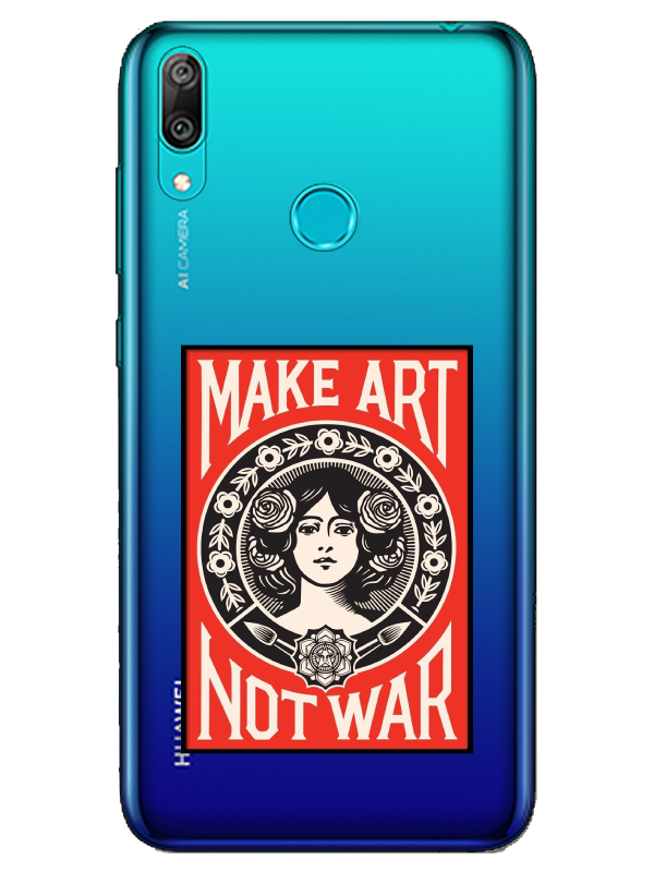 Huawei%20Y7%202019%20Make%20Art%20Not%20War%20Şeffaf%20Telefon%20Kılıfı