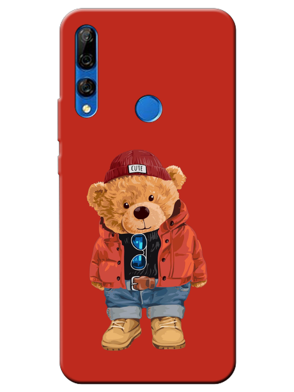 Huawei%20Y9%20Prime%202019%20Teddy%20Bear%20Kırmızı%20Telefon%20Kılıfı