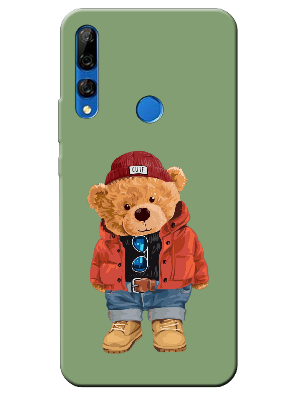 Huawei%20Y9%20Prime%202019%20Teddy%20Bear%20Yeşil%20Telefon%20Kılıfı