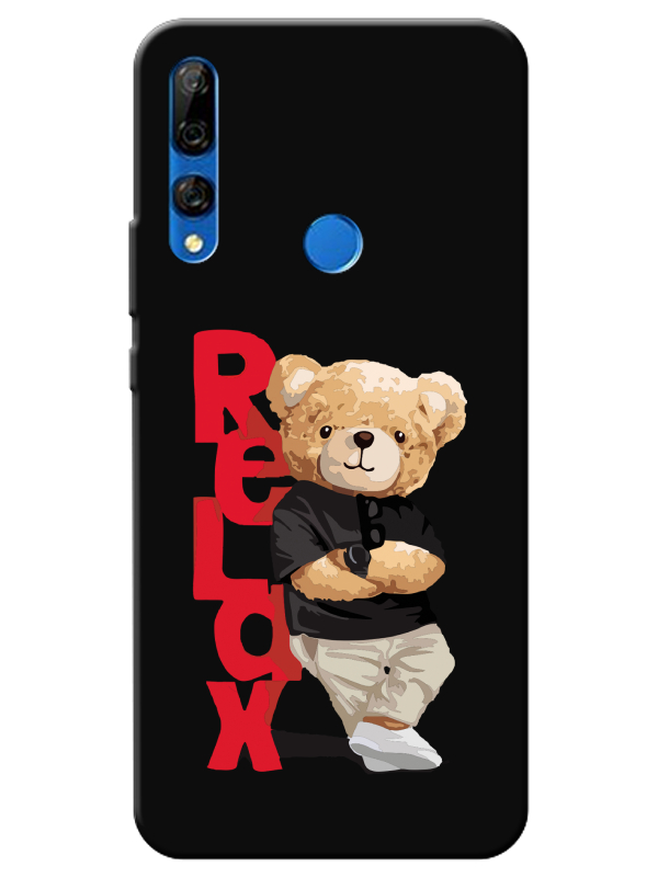 Huawei%20Y9%20Prime%202019%20Teddy%20Bear%20Relax%20Siyah%20Telefon%20Kılıfı