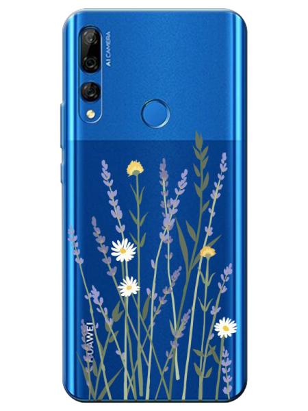 Huawei%20Y9%20Prime%202019%20Lavanta%20Desenli%20Şeffaf%20Telefon%20Kılıfı