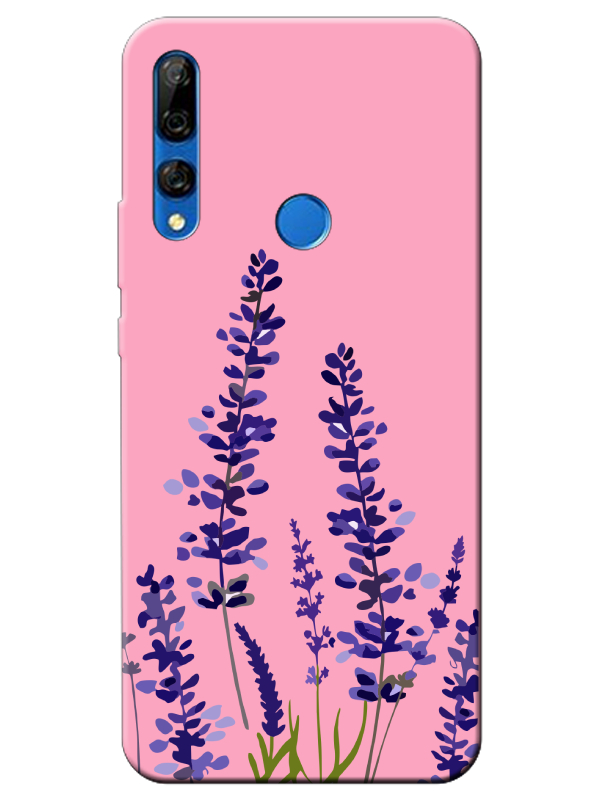 Huawei%20Y9%20Prime%202019%20Lavanta%20Desenli%20Pembe%20Telefon%20Kılıfı