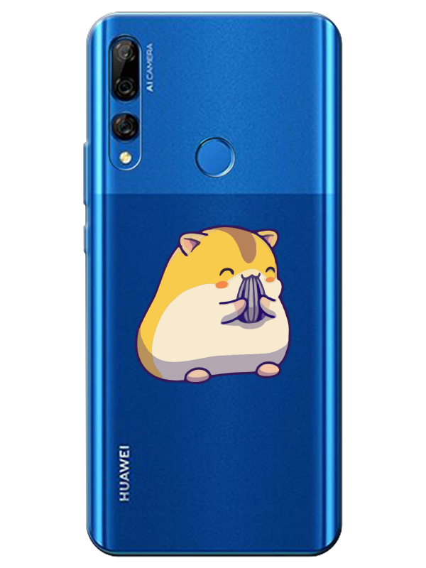 Huawei%20Y9%20Prime%202019%20Sevimli%20Hamster%20Şeffaf%20Telefon%20Kılıfı