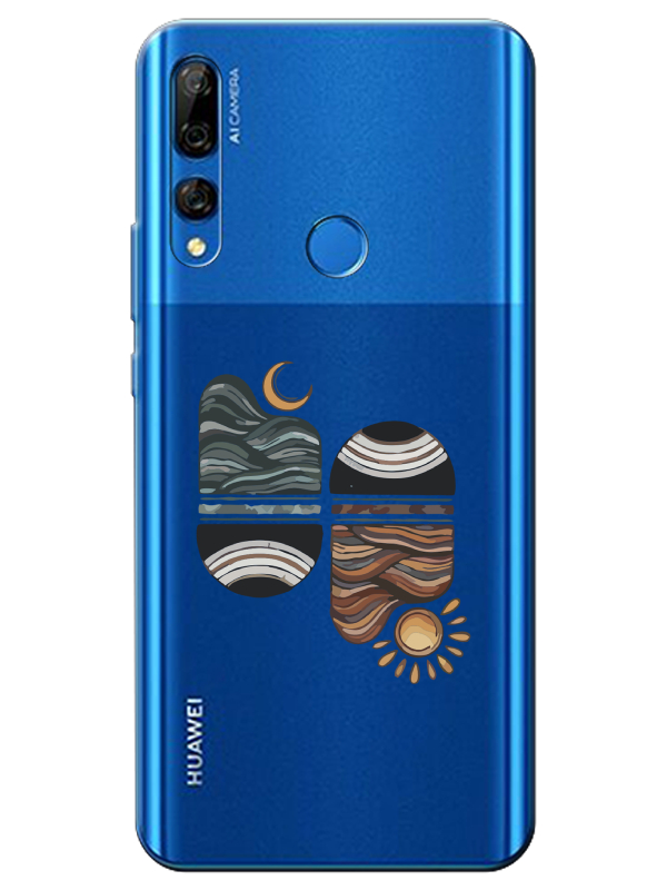 Huawei%20Y9%20Prime%202019%20Sunset%20Wave%20Şeffaf%20Telefon%20Kılıfı