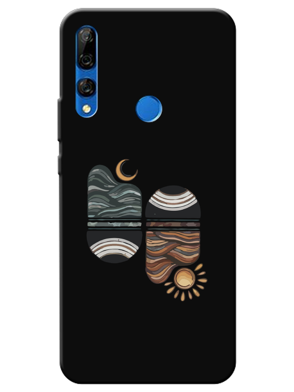 Huawei%20Y9%20Prime%202019%20Sunset%20Wave%20Siyah%20Telefon%20Kılıfı