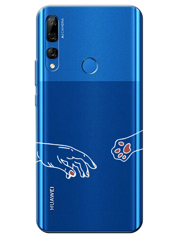 Huawei%20Y9%20Prime%202019%20Hand%20And%20Paw%20Şeffaf%20Telefon%20Kılıfı