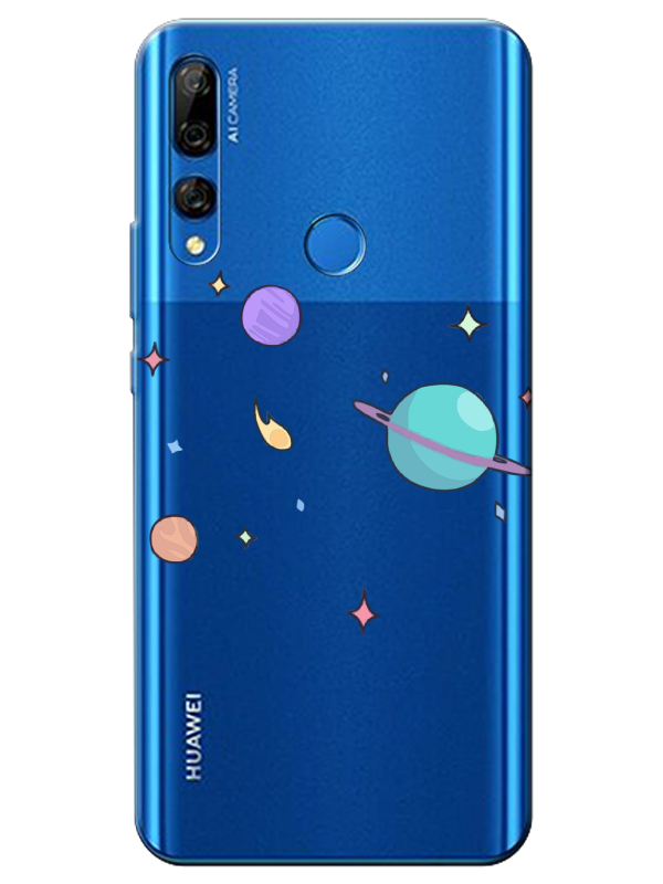 Huawei%20Y9%20Prime%202019%20Gezegen%20Tasarım%20Şeffaf%20Telefon%20Kılıfı