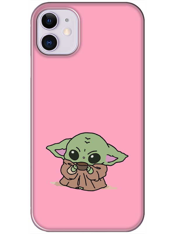 iPhone%2011%20Baby%20Yoda%20Pembe%20Telefon%20Kılıfı