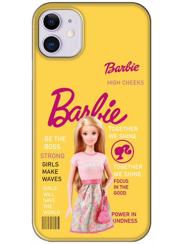 iPhone%2011%20Barbie%20Sarı%20Telefon%20Kılıfı