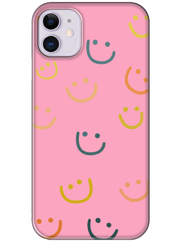 iPhone%2011%20Emoji%20Gülen%20Yüz%20Pembe%20Telefon%20Kılıfı