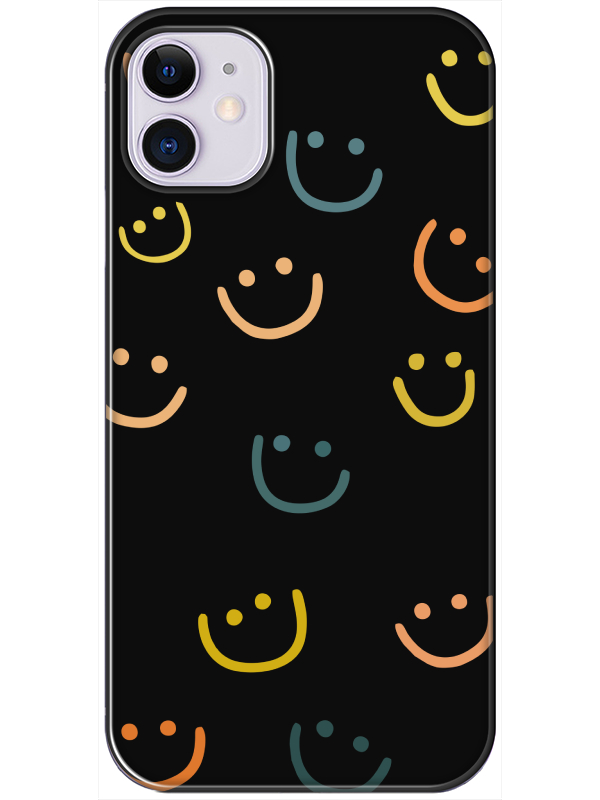 iPhone%2011%20Emoji%20Gülen%20Yüz%20Siyah%20Telefon%20Kılıfı