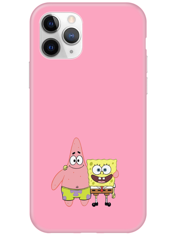 iPhone%2011%20Pro%20Sünger%20Bob%20Ve%20Patrickstar%20Pembe%20Telefon%20Kılıfı