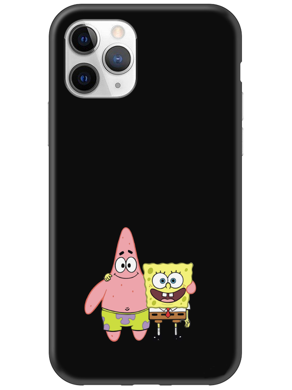 iPhone%2011%20Pro%20Sünger%20Bob%20Ve%20Patrickstar%20Siyah%20Telefon%20Kılıfı