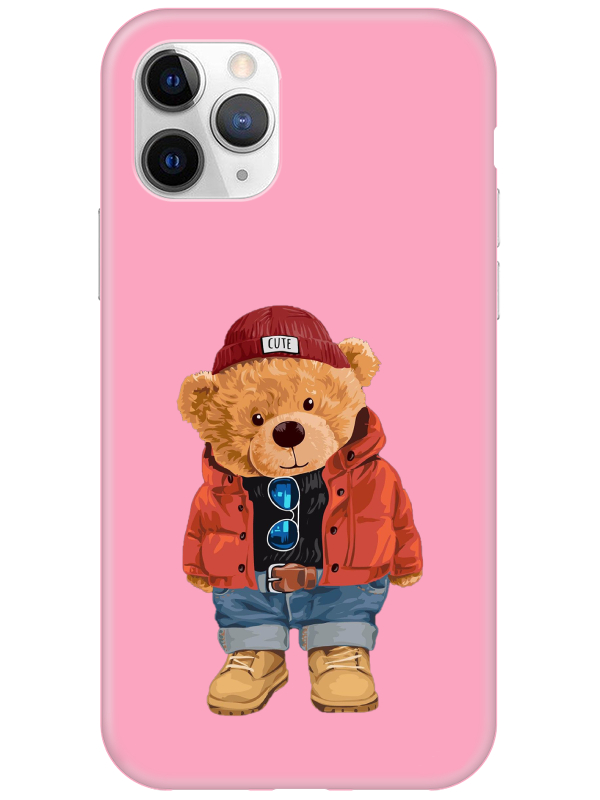 iPhone%2011%20Pro%20Teddy%20Bear%20Pembe%20Telefon%20Kılıfı